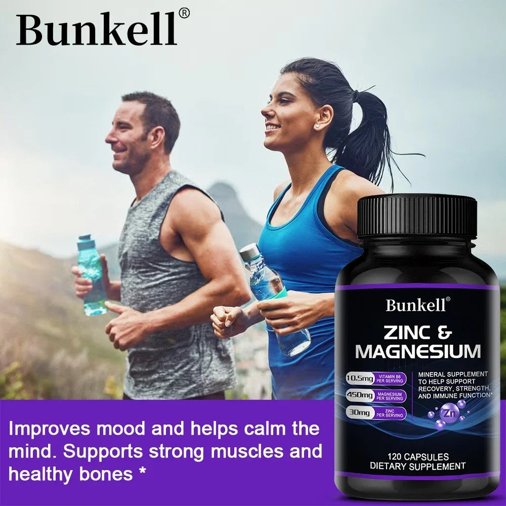 Bunkell Magnesium Zinc with Vitamin D3 30/60/120 Capsules
