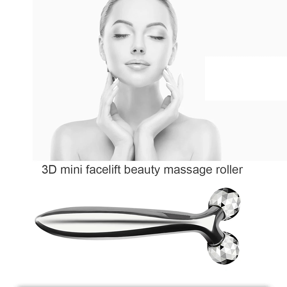 CAMMUO Y Shape 3D Face Roller Manual Facial Massager for Lifting & Relaxation
