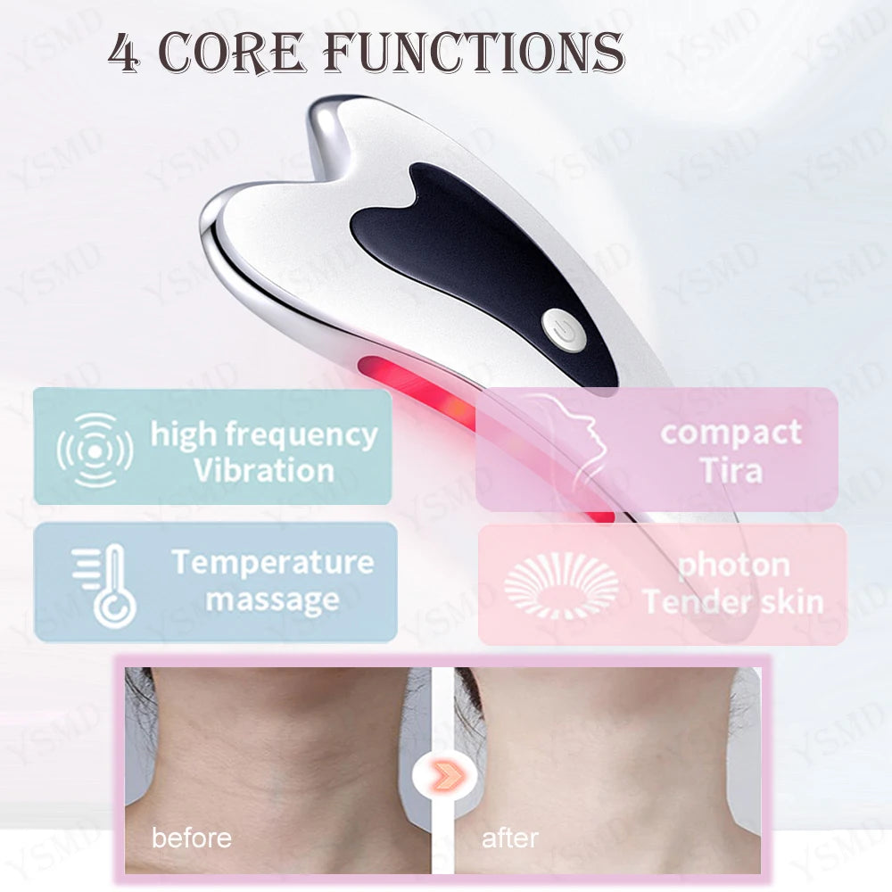 YSMD 4-in-1 LED EMS Guasha Facial Massager